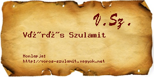 Vörös Szulamit névjegykártya