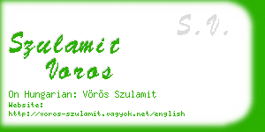 szulamit voros business card